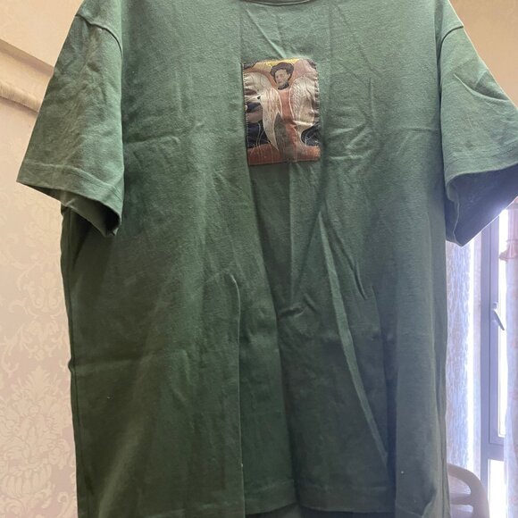 Urban Revivo Graphic Tee - Olive Green, Size Large - Picture 1 of 4